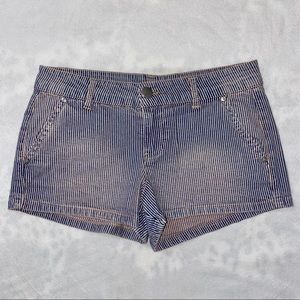 Women’s Forever 21 Blue + Pink Striped Shorts